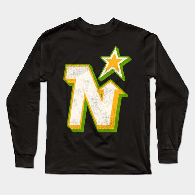 Defunct Minnesota North Stars Hockey Team Long Sleeve T-Shirt by Defunctland